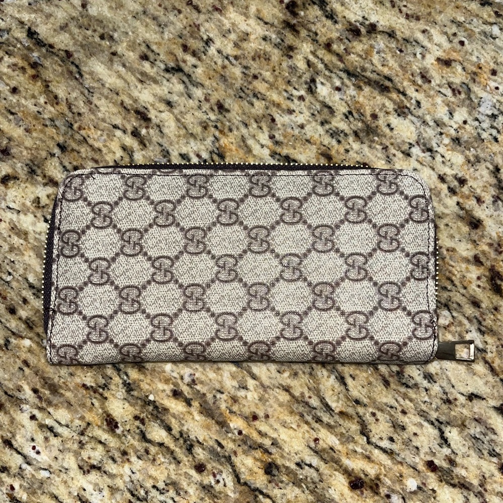 Beige and Brown Monogram Wallet